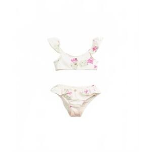 NEW PLAY UP girls organic cotton printed bikini in white